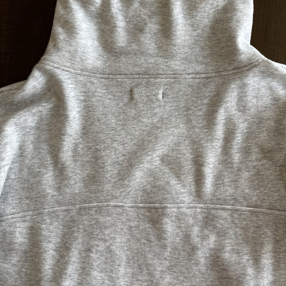 UGG Gray Funnel Neck Pullover Sweatshirt Pockets Fleece Lined 3/4 Sleeve XS/S - Picture 7 of 13